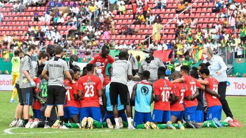 Jugadores de Gambia durante la edición anterior de la Copa Africana de Naciones.