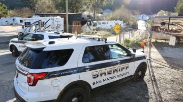 HALF MOON BAY, CALIFORNIA - JANUARY 24: San Mateo County sheriff vehicles block the entrance to a farm where a mass shooting occurred on January 24, 2023 in Half Moon Bay, California. Seven people were killed at two separate farm locations that were only a few miles apart in Half Moon Bay on January 23. The suspect, Chunli Zhao, was taken into custody a few hours later without incident. (Photo by Justin Sullivan/Getty Images)