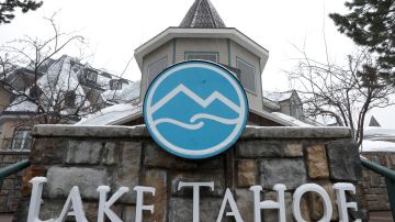 SOUTH LAKE TAHOE, CALIFORNIA - MARCH 21: Snow collects on a sign in front of the Lake Tahoe Resort on March 21, 2023 in South Lake Tahoe, California. As a 12th atmospheric river hits California, the Lake Tahoe region is getting more snow. According to the UC Berkeley Central Sierra Snow Lab, this snow season has become the second snowiest season on record since the lab first started keeping records 77 years ago. More than 56.4 feet of snow has fallen in the Sierras this season surpassing the storm of 1982-83 which had 55.9 feet. (Photo by Justin Sullivan/Getty Images)