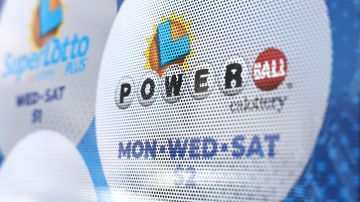 LOS ANGELES, CALIFORNIA - JULY 18: A California Lottery poster advertises Powerball and other lotteries at a convenience store on July 18, 2023 in Los Angeles, California. The Powerball jackpot for the drawing on July 19th is now estimated to be $1 billion after three months of drawings without a winner. (Photo by Mario Tama/Getty Images)