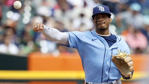 Wander Franco durante un juego de los Tampa Bay Rays.