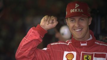 27 Jul 1997: Michael Schumacher of Germany in the Ferrari pit's before the Grand Prix in Hockenheim, Germany. Schumacher finished second in the race. Mandatory Credit: Mark Thompson /Allsport