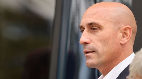 Former president of the Spanish football federation Luis Rubiales leaves the Audiencia Nacional court in Madrid on September 15, 2023. Five days after resigning as Spain's football chief, Luis Rubiales was due in court today on sexual assault charges over forcibly kissing women's World Cup player Jenni Hermoso. The 46-year-old has been summoned to Madrid's Audiencia Nacional court at midday (1000 GMT) where he will appear before Judge Francisco de Jorge who is heading up the investigation. (Photo by Thomas COEX / AFP) (Photo by THOMAS COEX/AFP via Getty Images)