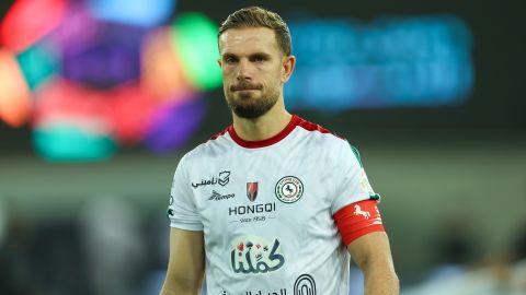 JEDDAH, SAUDI ARABIA - SEPTEMBER 30: Jordan Henderson of Al Ettifaq prior Saudi Pro League match between Al Ahli and Al Ettifaq at Prince Abdullah Al Faisal Stadium on September 30, 2023 in Jeddah, Saudi Arabia. (Photo by Yasser Bakhsh/Getty Images)