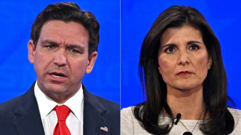 Ron DeSantis y Nikki Haley.