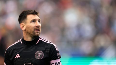 DALLAS, TEXAS - JANUARY 22: Lionel Messi #10 of Inter Miami CF looks on during the first half in the match between Inter Miami CF and FC Dallas at Cotton Bowl on January 22, 2024 in Dallas, Texas. (Photo by Carmen Mandato/Getty Images)