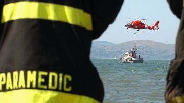 SAN FRANCISCO, CA - APRIL 23: Members of the San Francisco Fire and Police Departments, the National Park Service, United States Coast Guard, California Highway Patrol, Presidio Fire Department, and San Mateo Harbor Patrol take part in a Aquatic Multi-Casualty Exercise in the San Francisco Bay on April 23, 2004 in San Francisco, California. The purpose of the exercise was to coordinate rescue efforts with all responding agencies in the event of a terrorist attack in the San Francisco Bay Area. (Photo by David Paul Morris/Getty Images)