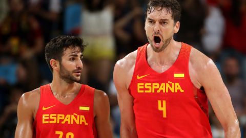 Pau Gasol y Ricky Rubio jugaron juntos en Juegos Olímpicos.