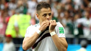 ROSTOV-ON-DON, RUSSIA - JUNE 23: Javier Hernandez of Mexico celebrates after scoring his team's second goal during the 2018 FIFA World Cup Russia group F match between Korea Republic and Mexico at Rostov Arena on June 23, 2018 in Rostov-on-Don, Russia. (Photo by Clive Mason/Getty Images)