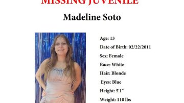 Autoridades buscan a una niña de 13 años que desapareció en Florida