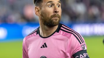 Fort Lauderdale (United States), 21/02/2024.- Inter Miami forward Lionel Messi reacts during the first match of the MLS regular season between Inter Miami and Real Salt Lake at Chase stadium in Fort Lauderdale, Florida, USA, 21 February 2024. EFE/EPA/CRISTOBAL HERRERA-ULASHKEVICH