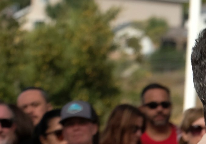Parents wait to reunite with their children after a shooting at Saugus High School in Santa Clarita, Calif., Thursday, Nov. 14, 2019. (AP Photo/Ringo H.W. Chiu)