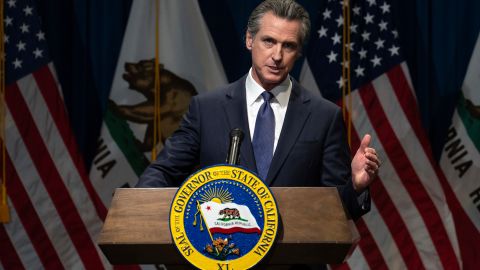 California Gov. Gavin Newsom discusses his proposed state budget for the 2024-2025 fiscal year, during a news conference in Sacramento,Calif., Wednesday, Jan. 10, 2024. (AP Photo/Rich Pedroncelli)