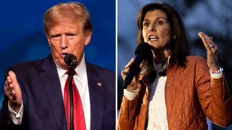 El expresidente Donald Trump y la exgobernadora e Carolina del Sur, Nikki Haley.