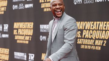 Boxer Floyd Mayweather Jr. arrives for a news conference, Wednesday, March 11, 2015, in Los Angeles. Mayweather is scheduled to fight Manny Pacquiao, of the Philippines, in Las Vegas on May 2. (AP Photo/Jae C. Hong)