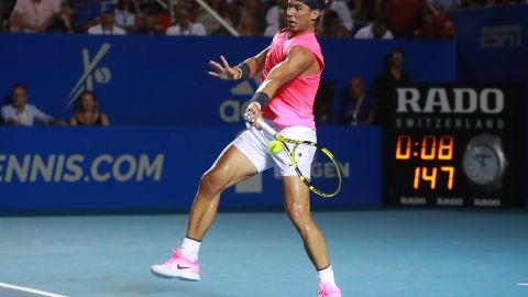 Acapulco, Guerrero, 29 de febrero de 2020. Rafael Nadal durante el día 6 del Abierto Mexicano de Tenis 2020, celebrado en el Hotel Princess Mundo Imperial. Foto: Imago7/Eloisa Sánchez