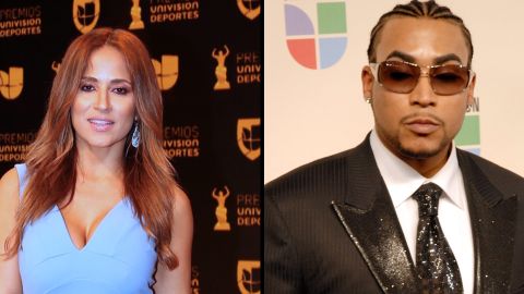 Jackie Guerrido y Don Omar en Miami.