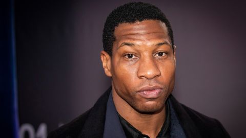 Jonathan Majors poses for photographers upon arrival at the opening of the London film festival and the World premiere of the film 'The Harder They Fall' in London Wednesday, Oct. 6, 2021.