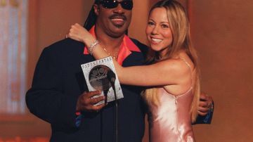 Mariah Carey y Stevie Wonder en un evento en Los Ángeles.