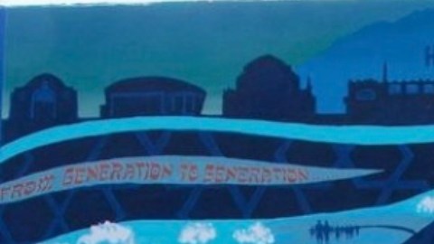 Mural 'Él hilo común'.