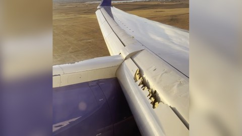 ala de avión rota