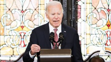 Biden durante un evento de campaña en la Iglesia Madre Emanuel AME en Charleston, Carolina del Sur, el 8 de enero de 2024.