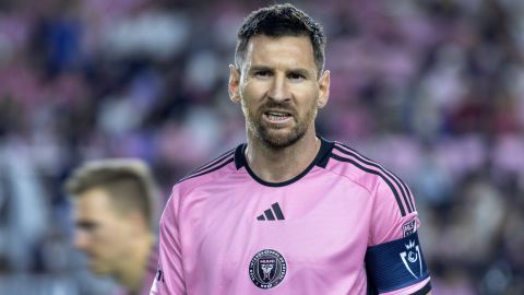 Fort Lauderdale (United States), 13/03/2024.- Inter Miami forward Lionel Messi reacts during the CONCACAF Champions Cup soccer match between Inter Miami CF and Nashville SC in Fort Lauderdale, Florida, USA, 13 March 2024. EFE/EPA/CRISTOBAL HERRERA-ULASHKEVICH