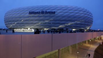 The Bayern Munich soccer stadium 'Allianz Arena' is pictured in Munich, Germany, Sunday, March 17, 2013. (AP Photo/Matthias Schrader)