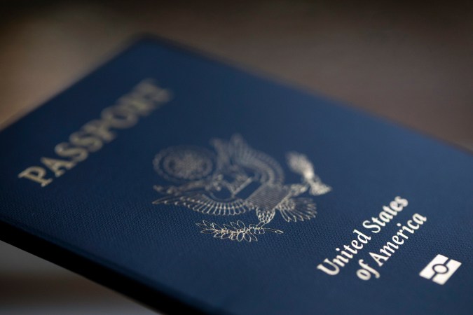 Cubierta de un pasaporte de Estados Unidos.