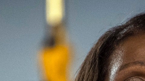 La fiscal general de Nueva York, Letitia James, y el expresidente Trump.