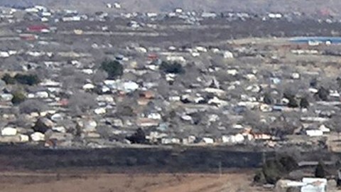 Casa dañadas por el fuego en la ciudad de Borger-Hutchinson en Texas.