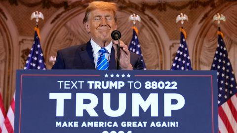Republican presidential candidate former President Donald Trump speaks at a Super Tuesday election night party Tuesday, March 5, 2024, at Mar-a-Lago in Palm Beach, Fla. (AP Photo/Evan Vucci)