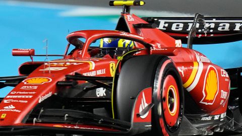 Ferrari driver Oliver Bearman of Britain steers his car during the qualifying session ahead of the Formula One Saudi Arabian Grand Prix at the Jeddah Corniche Circuit in Jeddah, Saudi Arabia, Friday, March 8, 2024. Saudi Arabian Grand Prix will be held on Saturday, March 9, 2024. (AP Photo/Darko Bandic)