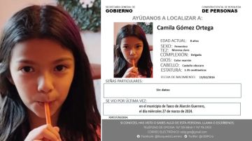 Camila Gómez Ortega fue reportada desaparecida el 27 de marzo.