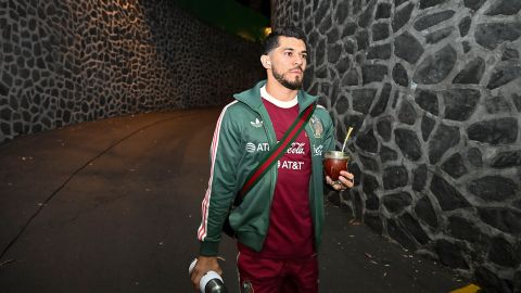 Ciudad de México, 21 de noviembre de 2023. Henry Martin durante el partido de vuelta de los Cuartos de Final de la Liga de Naciones de la Concacaf 2023-2024, entre la Selección Nacional de México y la Selección de Honduras, celebrado en el estadio Azteca. Foto: Imago7/ Etzel Espinosa