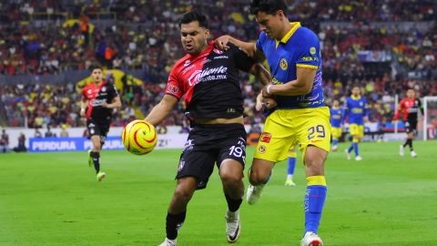 Guadalajara, Jalisco a 2 de Marzo de 2024. , durante el partido correspondiente a la jornada 10 del torneo Clausura 2024 de la Liga BBVA MX, entre los rojinegros del Atlas y las águilas del América, realizado en el estadio Jalisco. Foto: Imago7/ Juan Carlos Cubeyro.