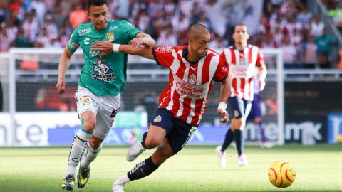 Guadalajara, Jalisco a 9 de Marzo de 2024. , durante el partido correspondiente a la jornada 11 del torneo Clausura 2024 de la Liga BBVA MX, entre las chivas rayadas de Guadalajara y los esmeraldas del Club León, realizado en el estadio Akron. Foto/ Imago7/Oscar Meza