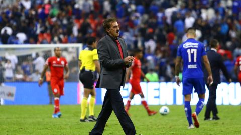 Ciudad de México, 27 de julio de 2019. , durante el juego de la jornada 2 del torneo Apertura 2019 de la Liga BBVA MX, entre la Máquina Celeste del Cruz Azul y los Diablos Rojos del Toluca, celebrado en el estadio Azteca. Foto: Imago7/Alejandra Suárez