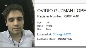Ovidio Guzmán López está preso en Chicago.