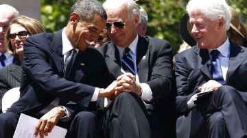 Joe Biden, Barack Obama y Bill Clinton
