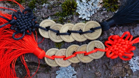 Las monedas chinas simbolizan la suerte.