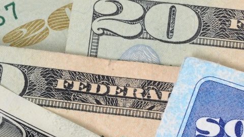 Tarjeta de seguridad social y concepto de dinero.