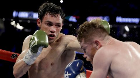 Chávez Jr. en su pelea con Canelo en 2017.