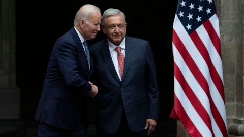 Los presidente de EE.UU., Joe Biden, y de México, Andrés Manuel López Obrador.