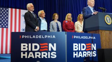 Biden recibió el respaldo para ser reelecto en 2024 de miembros de la familia Kennedy, en un mitin electoral en Filadelfia.