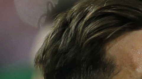 Barcelona's Lionel Messi carries his son as he celebrates after winning the final of the Copa del Rey soccer match between FC Barcelona and Sevilla FC at the Vicente Calderon stadium in Madrid, Sunday, May 22, 2016. Barcelona won 2-0 (AP Photo/Francisco Seco)