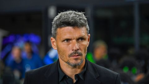 El entrenador argentino de los Rayados de Monterrey, Fernando "Tano" Ortiz, durante el partido de ida de los cuartos de final de la Concachampions.