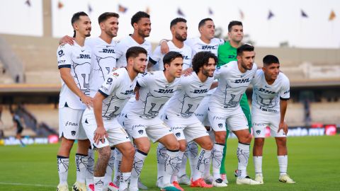 Ciudad de México a 14 de de Abril de 2024. Foto de equipo Pumas, durante el partido correspondiente a la jornada 15 del torneo Clausura 2024 de la Liga BBVA MX, entre los Pumas de la UNAM y los Esmeraldas del Club León, realizado en el estadio Olímpico Universitario. Foto: Imago7/