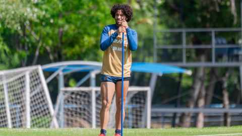 Ciudad de México, 10 de abril de 2024. , durante un entrenamiento de los Pumas de la UNAM previo al partido de la jornada 16 del torneo Clausura 2024 de la Liga BBVA MX frente a las Águilas del América, celebrado en La Cantera. Foto: Imago7 / Diego Padilla