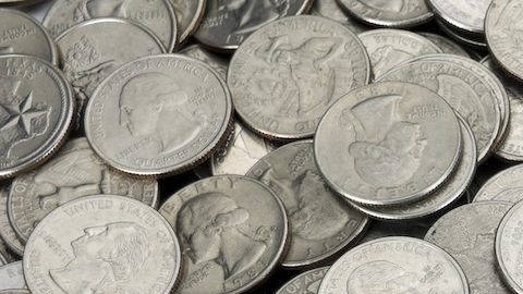 Monedas de 25 centavos de EE.UU.